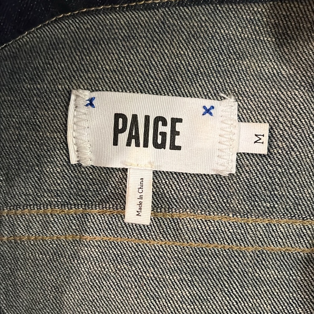 PAIGE JEAN JACKET w/COATED SLEEVES - Picture 7 of 8